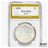 1878 REV 79 Morgan Silver Dollar PGA MS63