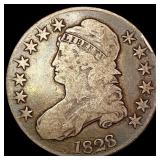 1828 Capped Bust Half Dollar LIGHTLY CIRCULATED