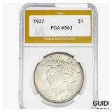 1927 Silver Peace Dollar PGA MS63