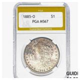 1885-O Morgan Silver Dollar PGA MS67