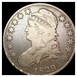 1829 Capped Bust Half Dollar LIGHTLY CIRCULATED