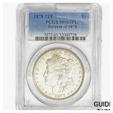 1878 REV 78 Morgan Silver Dollar PCGS MS63 PL