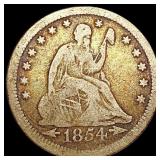 1854 Seated Liberty Quarter LIGHTLY CIRCULATED