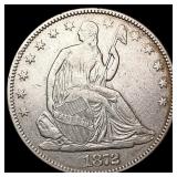 1872 Seated Liberty Half Dollar CLOSELY UNCIRCULAT