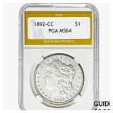 1892-CC Morgan Silver Dollar PGA MS64