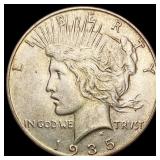 1935 Silver Peace Dollar CLOSELY UNCIRCULATED