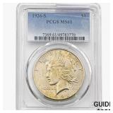 1926-S Silver Peace Dollar PCGS MS61