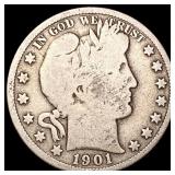 1901-S Barber Half Dollar NICELY CIRCULATED