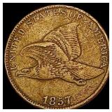 1857 Flying Eagle Cent NEARLY UNCIRCULATED