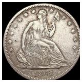 1862-S Seated Liberty Half Dollar CLOSELY UNCIRCUL