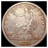 1878 Silver Trade Dollar NEARLY UNCIRCULATED