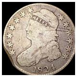 1824 Capped Bust Half Dollar NICELY CIRCULATED