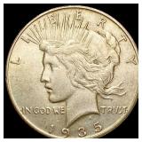 1935 S Silver Peace Dollar CLOSELY UNCIRCULATED