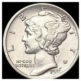 1916 Mercury Dime CLOSELY UNCIRCULATED