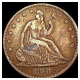 1861 Seated Liberty Half Dollar CLOSELY