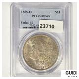 1885-O Morgan Silver Dollar PCGS MS65