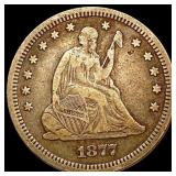 1877-S Seated Liberty Quarter LIGHTLY CIRCULATED