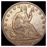 1855 Arrows Seated Liberty Half Dollar CLOSELY UNC