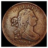 1804 Draped Bust Half Cent ABOUT UNCIRCULATED