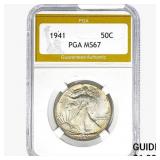 1941 Walking Liberty Half Dollar PGA MS67