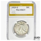 1929-D Walking Liberty Half Dollar PGA MS63+