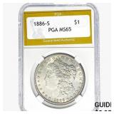 1886-S Morgan Silver Dollar PGA MS65