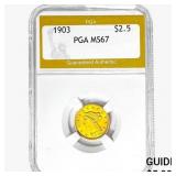 1903 $2.50 Gold Quarter Eagle PGA MS67