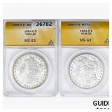 [2]1884-O Morgan Silver Dollar ANACS MS63 VAM-15/3