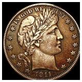 1911 Barber Half Dollar CLOSELY UNCIRCULATED