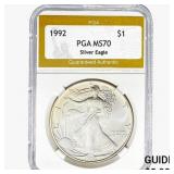 1992 Silver Eagle PGA MS70