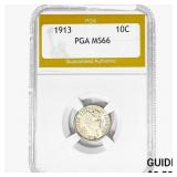 1913 Barber Dime PGA MS66