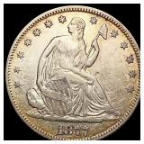 1877 Seated Liberty Half Dollar NEARLY UNCIRCULATE