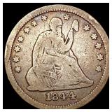 1844-O Seated Liberty Quarter NICELY CIRCULATED