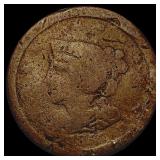 1855 Braided Hair Half Cent NICELY CIRCULATED