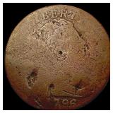 1796 Counterstamped Draped Bust Large Cent NICELY