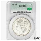 1878-S Morgan Silver Dollar CAC MS62