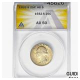 1932-S Washington Silver Quarter ANACS AU50