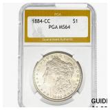 1884-CC Morgan Silver Dollar PGA MS64