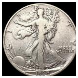 1938-D Walking Liberty Half Dollar LIGHTLY