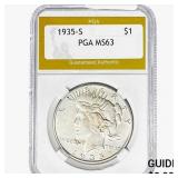 1935-S Silver Peace Dollar PGA MS63