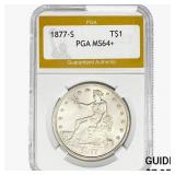 1877-S Silver Trade Dollar PGA MS64+