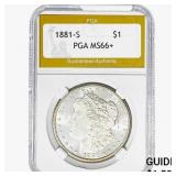 1881-S Morgan Silver Dollar PGA MS66+