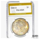 1900-O Morgan Silver Dollar PGA MS65