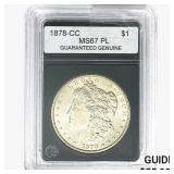 1878-CC Morgan Silver Dollar GG MS67 PL