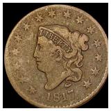 1817 Coronet Head Large Cent NICELY CIRCULATED