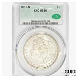 1881-S Morgan Silver Dollar CAC MS66