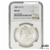 1883-CC Morgan Silver Dollar NGC MS66