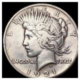 1921 Silver Peace Dollar NEARLY UNCIRCULATED