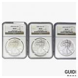 [3] 2008-2009 Silver Eagle NGC MS69