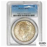 1878-S Morgan Silver Dollar PCGS MS63